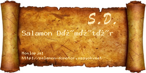 Salamon Dömötör névjegykártya
